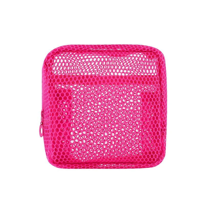 Makeup Brush Case Makeup Brush Holder Travel Waterproof Cosmetic Bag Stand-Up Foldable Makeup Cup with Zipper (Black + Pink)